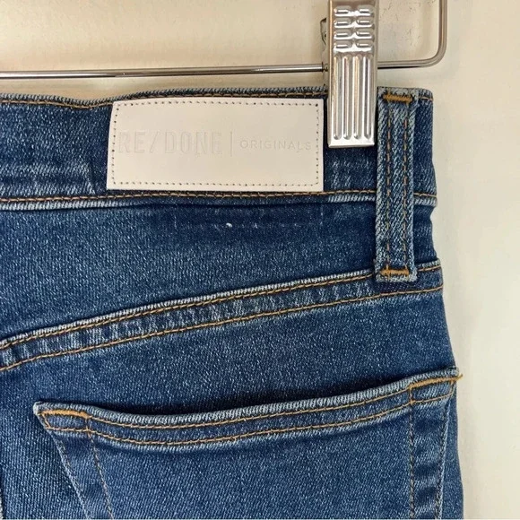 Re/Done Originals High Rise Button Fly Skinny Leg Jeans Medium 25 Classic Boho - Picture 6 of 6